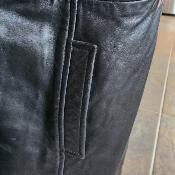 Great preloved condition- Nine West leather blazer. Size Small. Black,heavy. - Picture 3 of 7